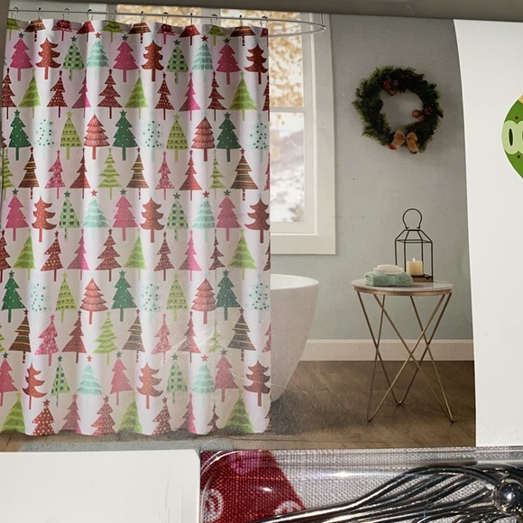 NEW whimsical shower curtain w/ hooks - Picture 4 of 9